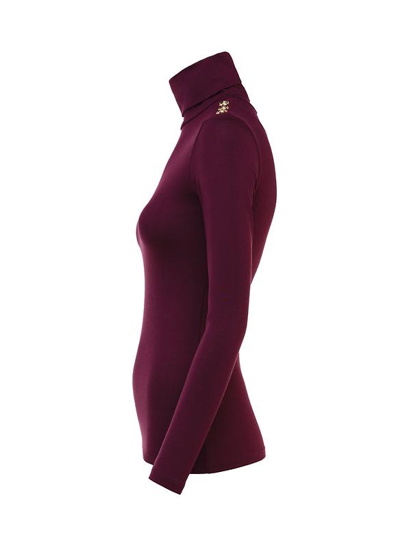 Holland Cooper Women's Essential Roll Neck - Burgandy Image 2