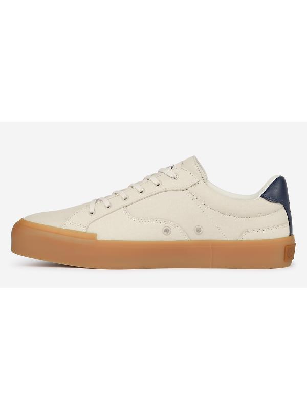 Oliver Sweeney Men's Eyke Canvas Retro Trainers - Off White Image 5