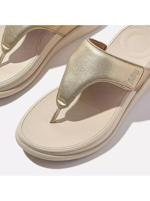 FitFlop Women's F-MODE GO Adjustable Toe-Post Sandals - Platino Image 3