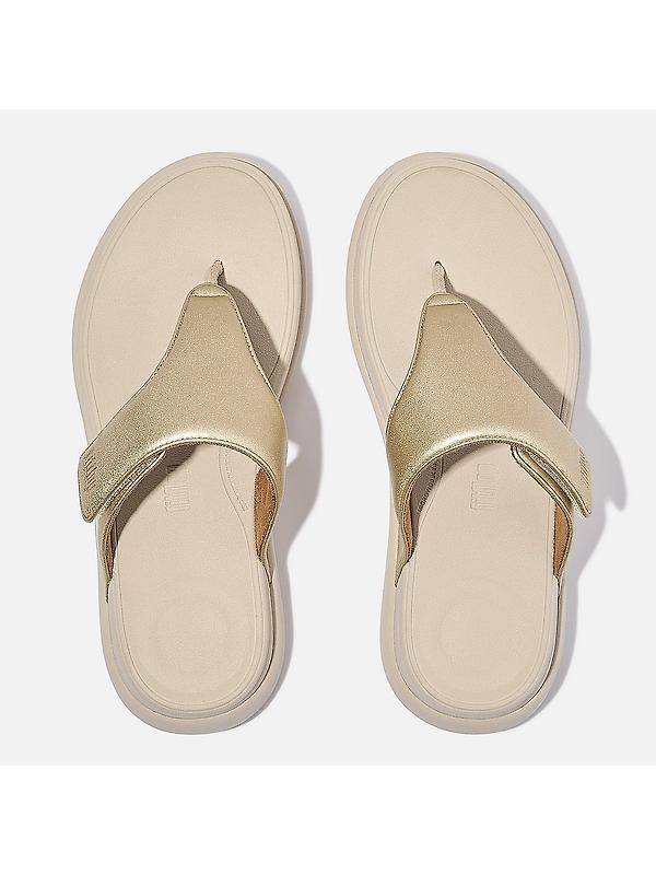 FitFlop Women's F-MODE GO Adjustable Toe-Post Sandals - Platino Image 4