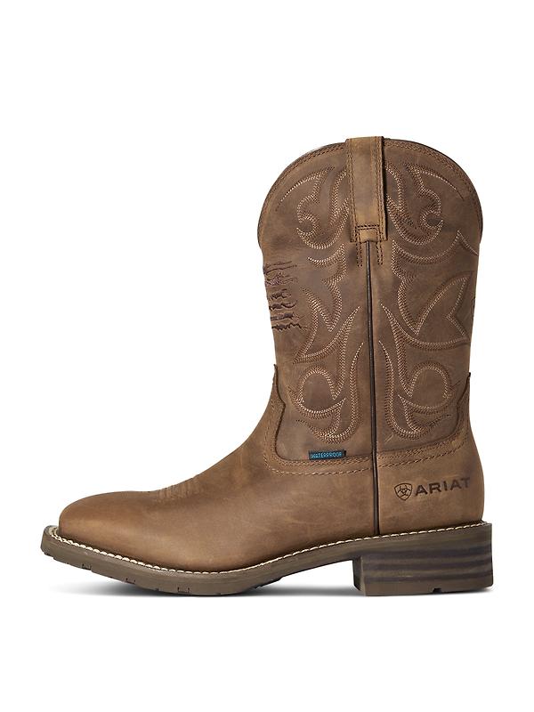 Ariat Men's Hybrid Patriot Waterproof Western Boots - Distressed Brown Image 4