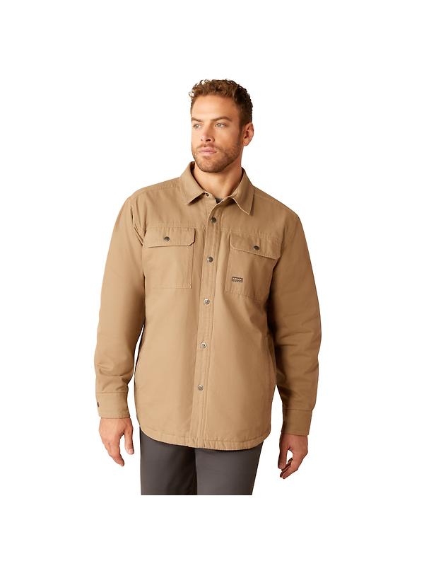 Ariat Men's Rebar Canvas Shirt Jacket - Khaki Image 1