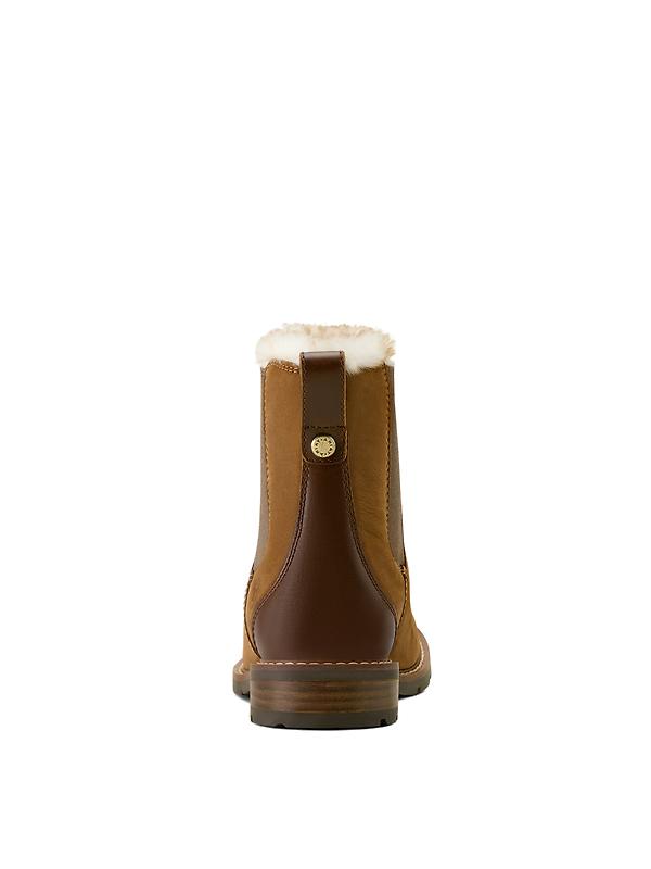 Ariat Women's Wexford Sherpa Waterproof Chelsea Boots - Amber Brown Image 3