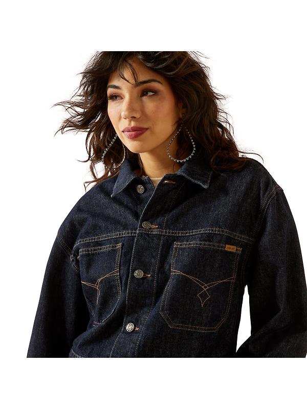 Ariat Women's Western Utility Denim Jacket - Rinse Image 3