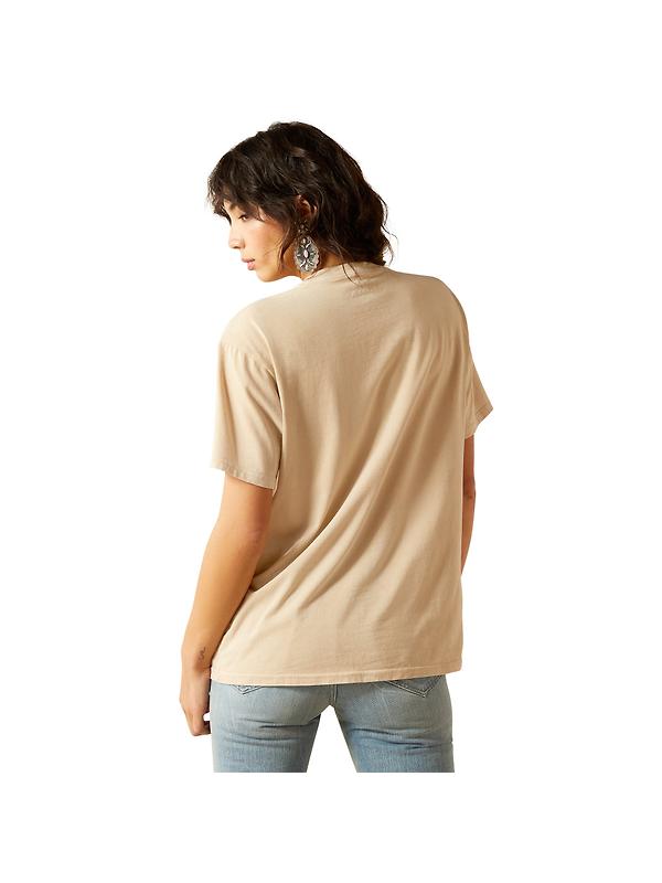 Ariat Women's Ride On T-Shirt - Oyster Grey Mineral Wash Image 2