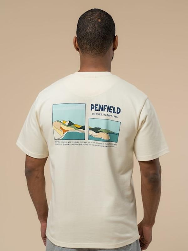 Penfield Men's Block Landscape Graphic T-Shirt - Vanilla Image 2