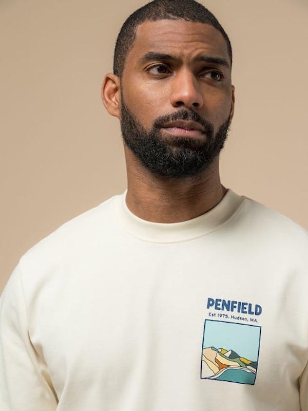 Penfield Men's Block Landscape Graphic T-Shirt - Vanilla Image 4