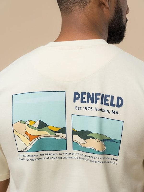 Penfield Men's Block Landscape Graphic T-Shirt - Vanilla Image 5