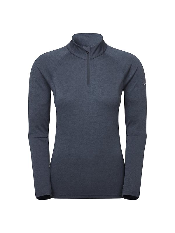 Montane Women's Dart Zip Neck Long Sleeved Baselayer - Eclipse Blue Image 1
