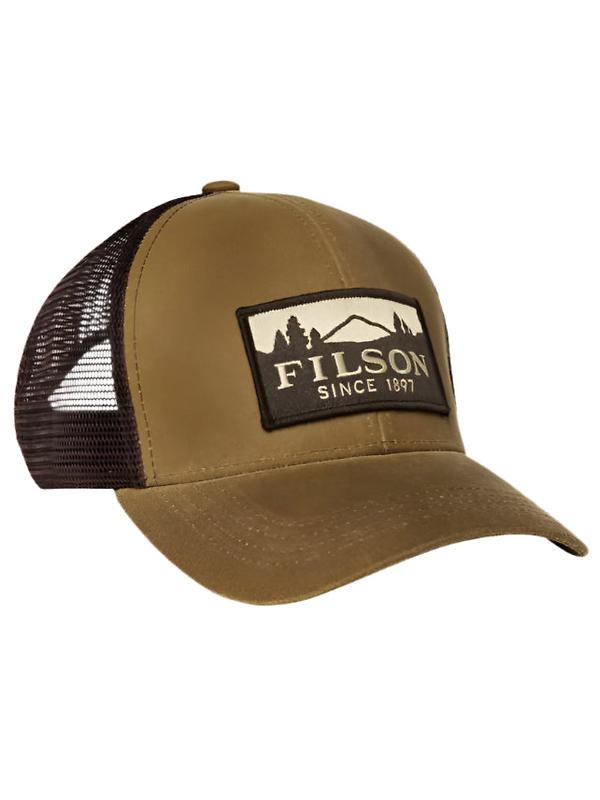 Filson Logger Tin Cloth Mesh Cap - Dark Tan Image 1