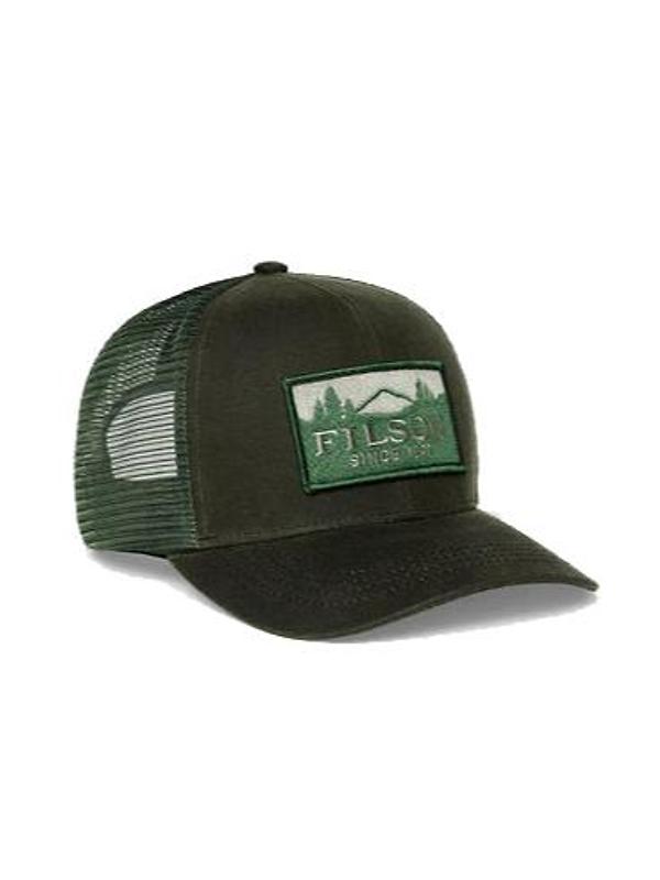 Filson Logger Tin Cloth Mesh Cap - Otter Green Image 1