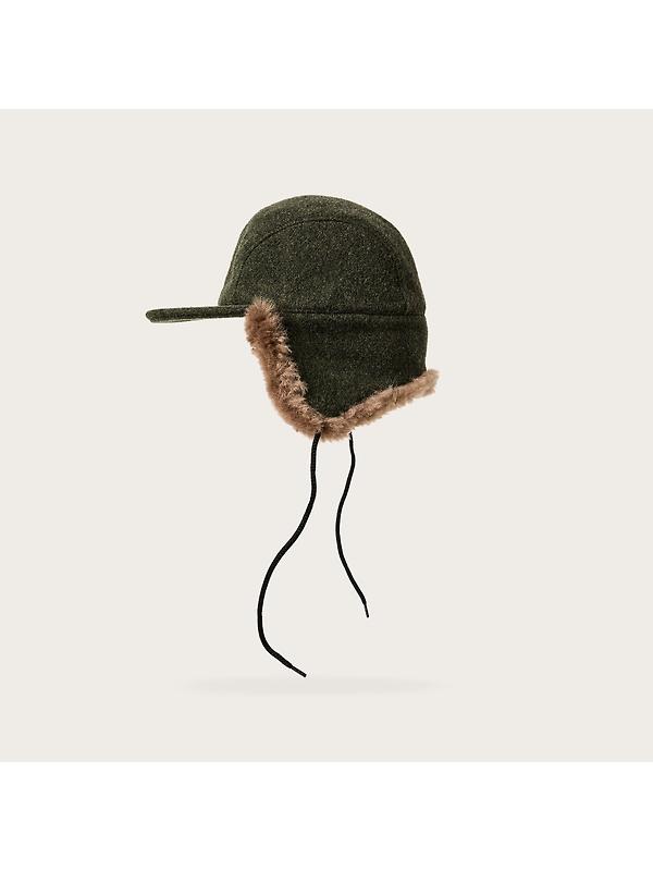 Filson Double Mackinaw Wool Cap - Forest Green/Acorn Image 3