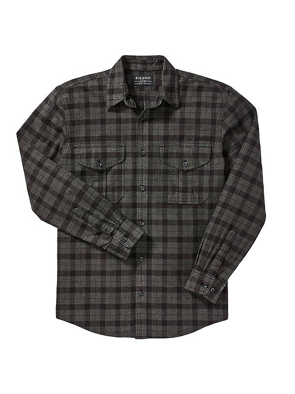 Filson Men's Alaskan Guide Shirt - Heather Grey/Black Plaid Image 1