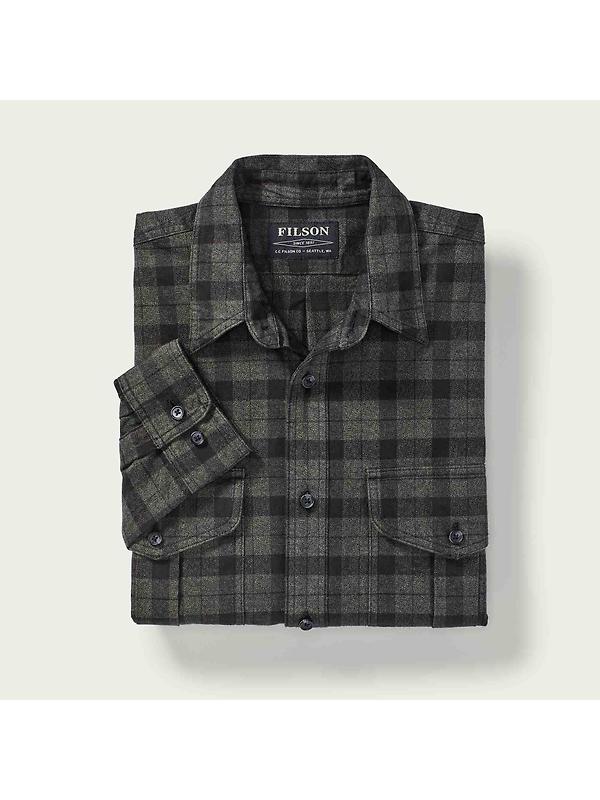 Filson Men's Alaskan Guide Shirt - Heather Grey/Black Plaid Image 3