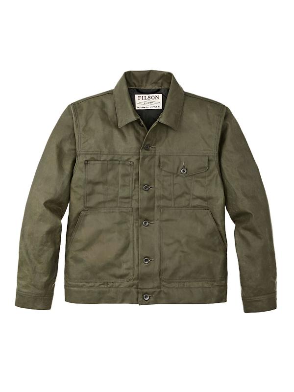 Filson Tin Cloth Short Lined Cruiser Jacket - Military Green Product Image