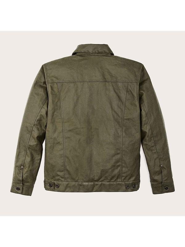 Filson Tin Cloth Short Lined Cruiser Jacket - Military Green Image 2