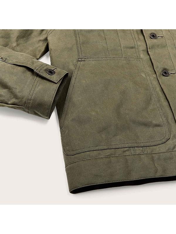 Filson Tin Cloth Short Lined Cruiser Jacket - Military Green Image 5
