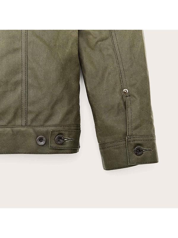 Filson Tin Cloth Short Lined Cruiser Jacket - Military Green Image 6