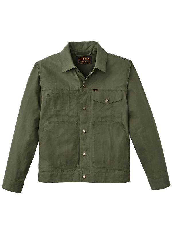 Filson Waxed Cotton Ranger Short Cruiser Jacket - Olive Product Image