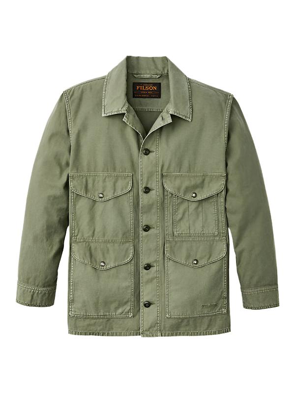 Filson Cotton Reverse Sateen Field Cruiser Jacket - Washed Fatigue Green Image 1