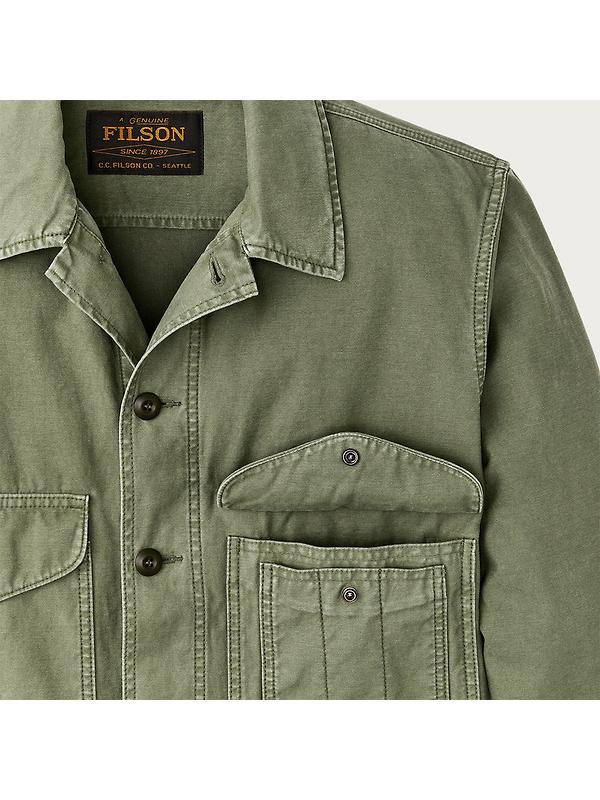 Filson Cotton Reverse Sateen Field Cruiser Jacket - Washed Fatigue Green Image 4