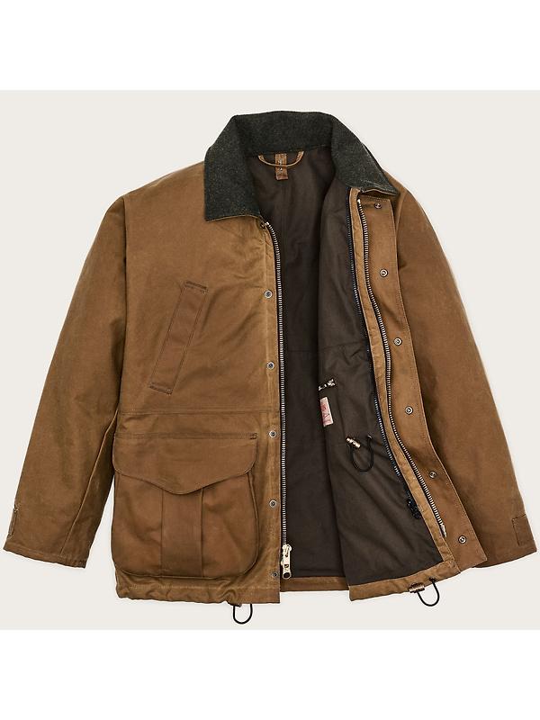 Filson Men's Lined Tin Cloth Field Jacket - Dark Tan Image 7