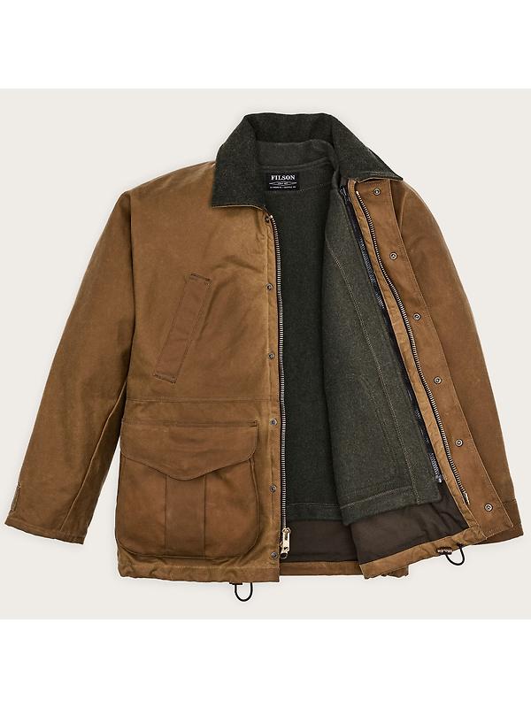 Filson Men's Lined Tin Cloth Field Jacket - Dark Tan Image 8