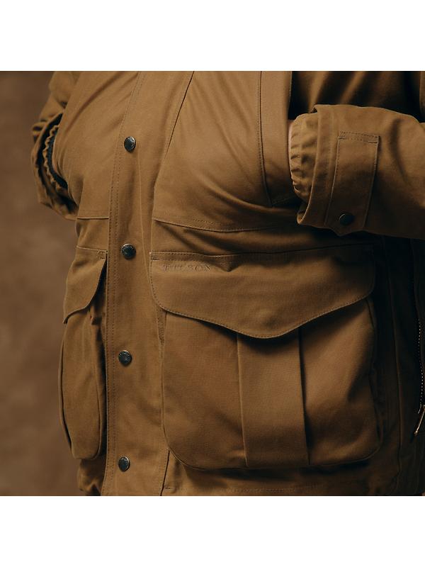 Filson Men's Lined Tin Cloth Field Jacket - Dark Tan Image 5