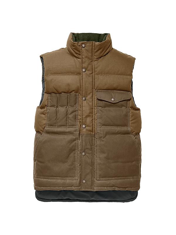 Filson Men's Down Cruiser Vest - Dark Tan Image 1