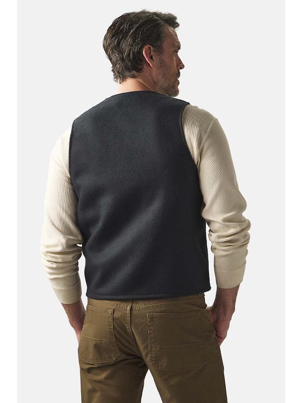 Filson Men's Mackinaw Wool Vest - Dark Navy Image 5