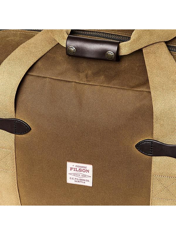 Filson Tin Cloth Medium Duffle Bag - Dark Tan Image 6