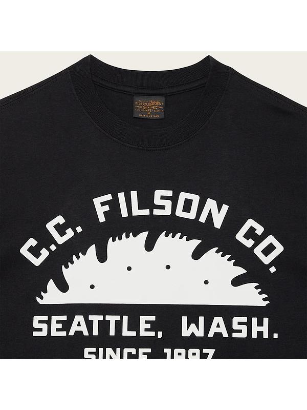 Filson Men's Seattle Graphic T-Shirt - Black Image 3