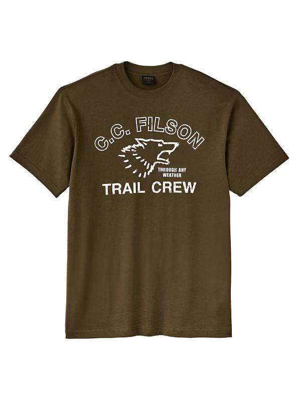 Filson Men's Frontier Graphic T-Shirt - Military Olive/Trail Image 1