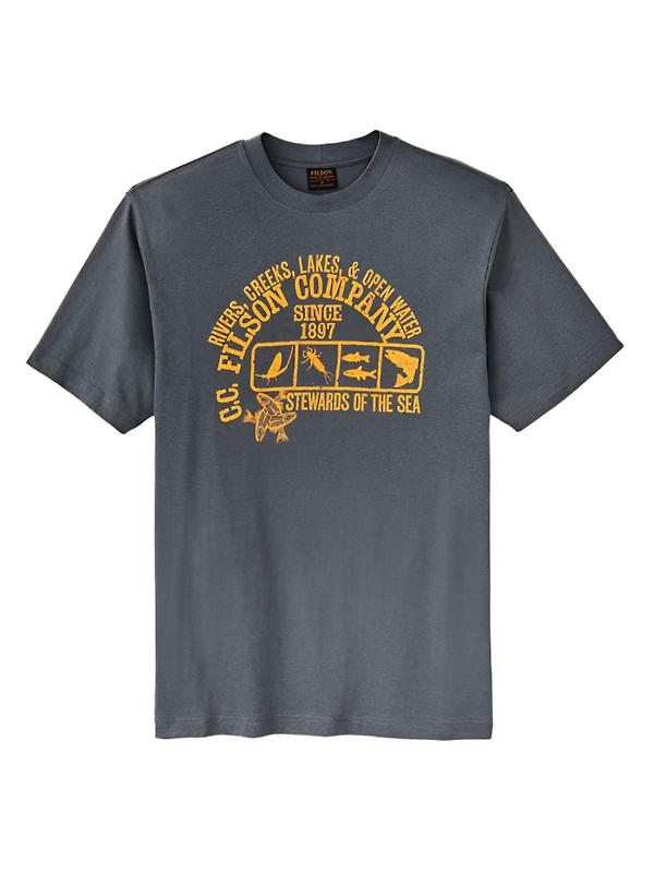 Filson Men's Frontier Graphic T-Shirt - Storm Blue/Steward Image 1