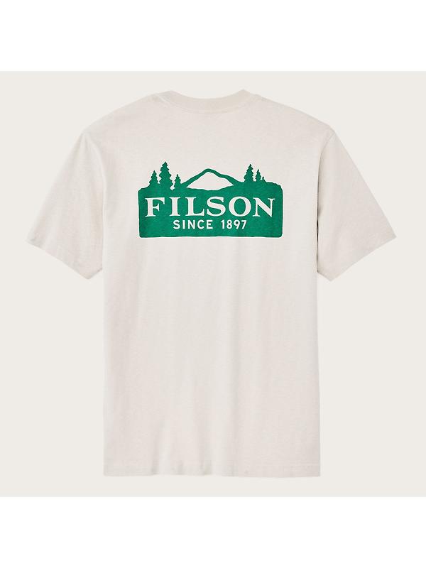 Filson Men's Frontier Logo T-Shirt - Cliff Gray/Scenic Mark Image 2