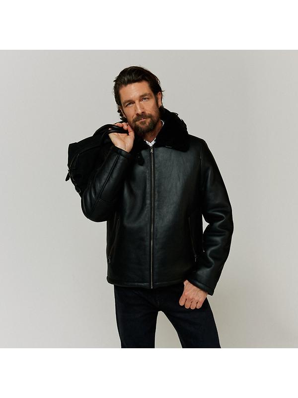 Oliver Sweeney Men's Follakilla Double Faced Shearling Jacket - Black Image 2