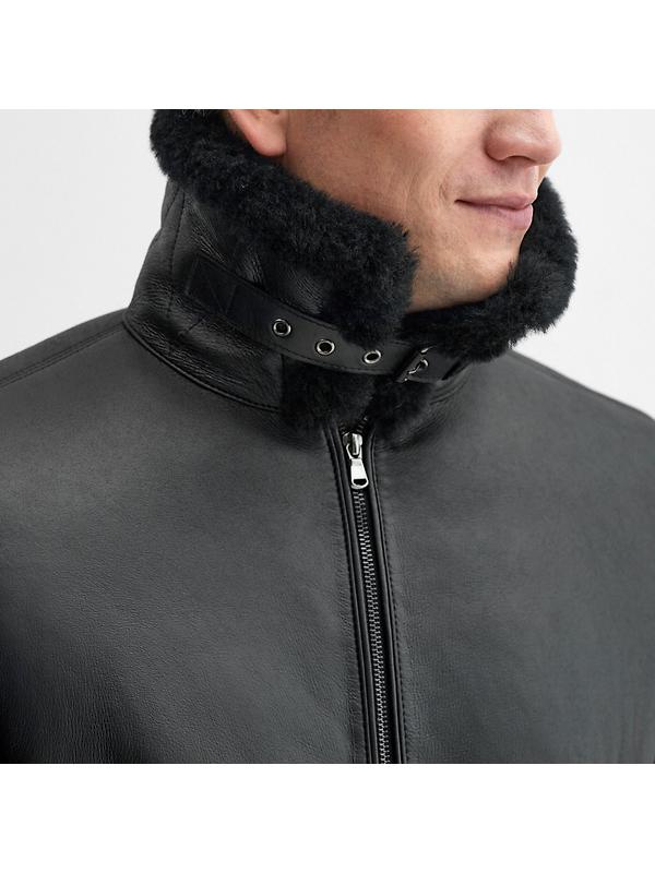 Oliver Sweeney Men's Follakilla Double Faced Shearling Jacket - Black Image 8