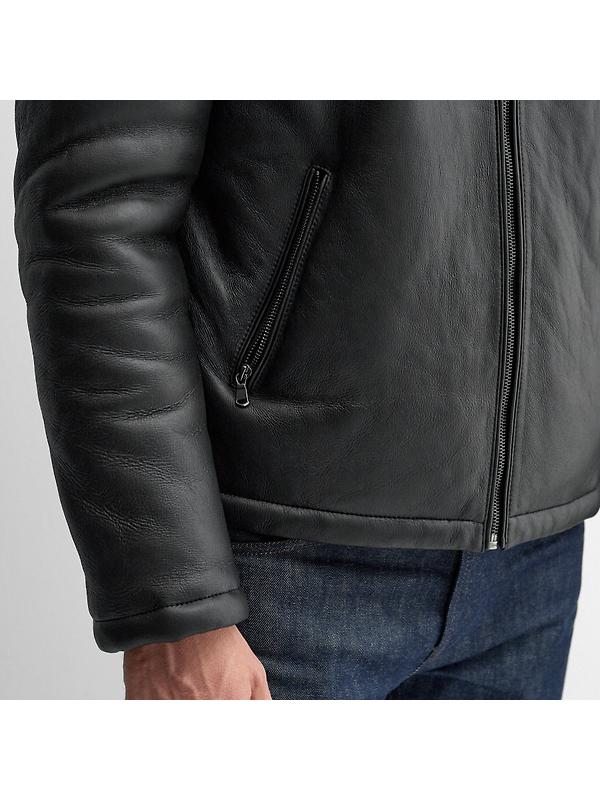 Oliver Sweeney Men's Follakilla Double Faced Shearling Jacket - Black Image 9