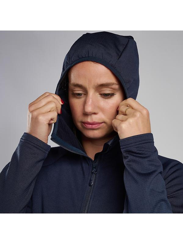 Montane Women's Protium Hooded Fleece Jacket - Eclipse Blue Image 5