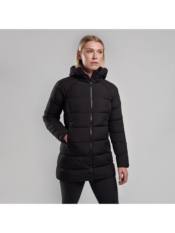 Montane Women's Tundra Hooded Down Jacket - Black Image 2