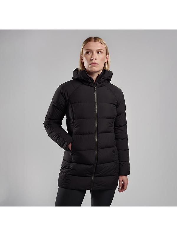 Montane Women's Tundra Hooded Down Jacket - Black Image 3