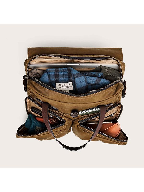 Filson 24 Hour Tin Briefcase - Dark Tan Image 9