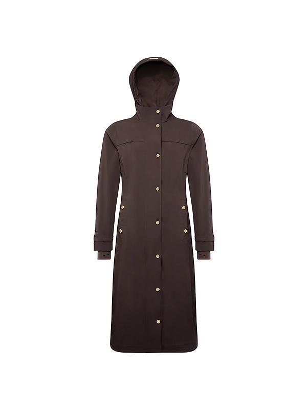 Holland Cooper Women's Folgate Rain Coat - Chocolate Image 1