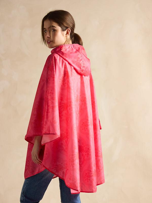 Joules Women's Elstow Packable Poncho - Pink Image 4