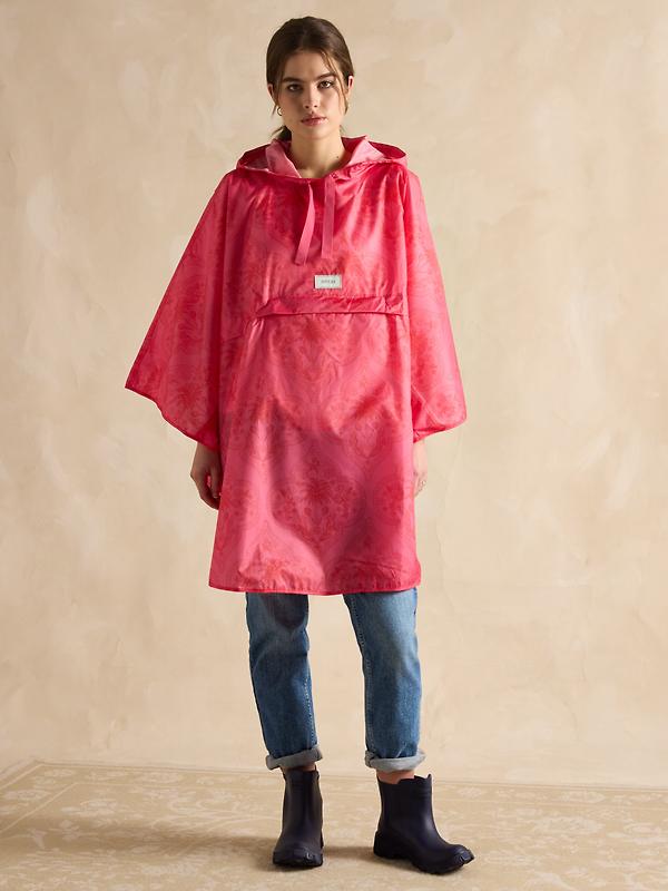Joules Women's Elstow Packable Poncho - Pink Image 3