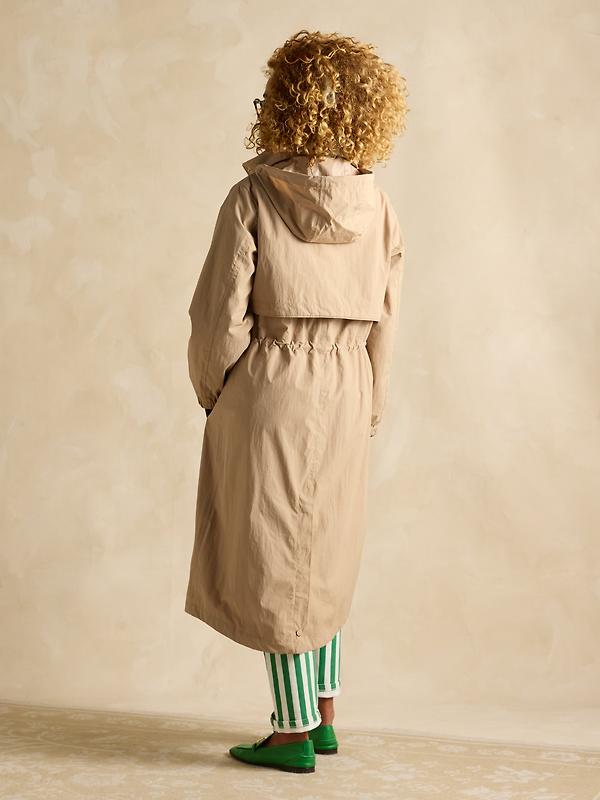 Joules Women's Hensley Waterproof Longline Coat - Tan Brown Image 3