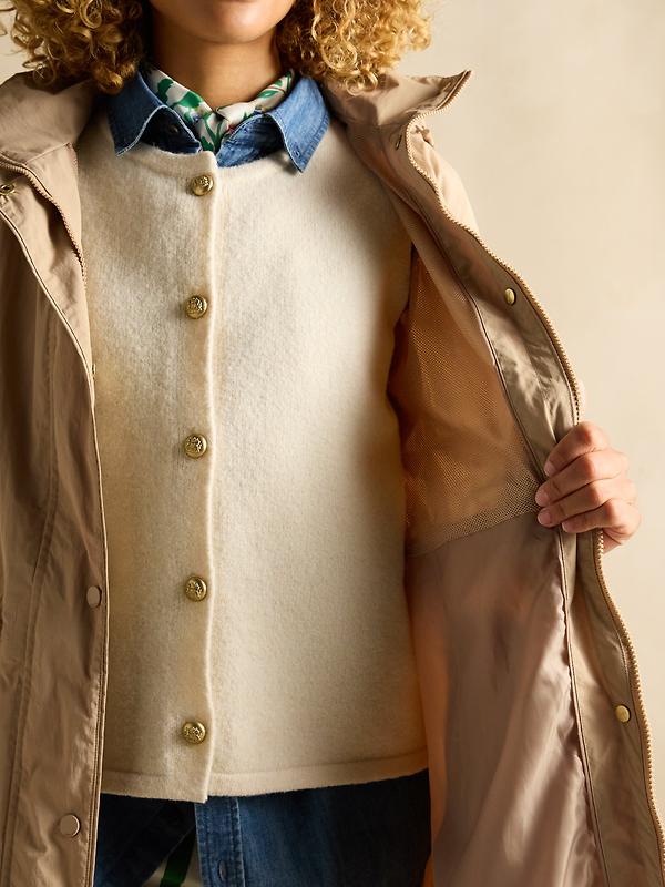 Joules Women's Hensley Waterproof Longline Coat - Tan Brown Image 5