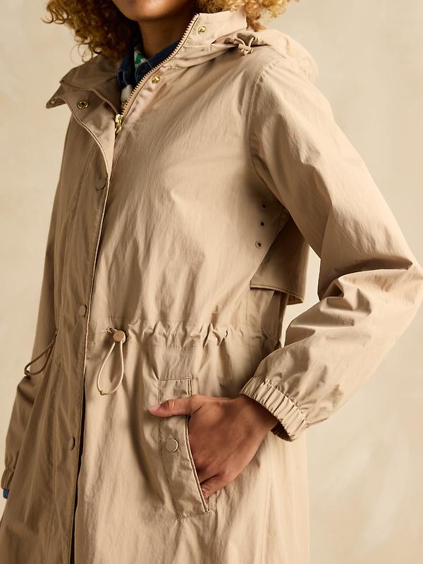 Joules Women's Hensley Waterproof Longline Coat - Tan Brown Image 6