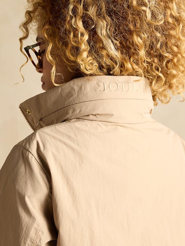 Joules Women's Hensley Waterproof Longline Coat - Tan Brown Image 8