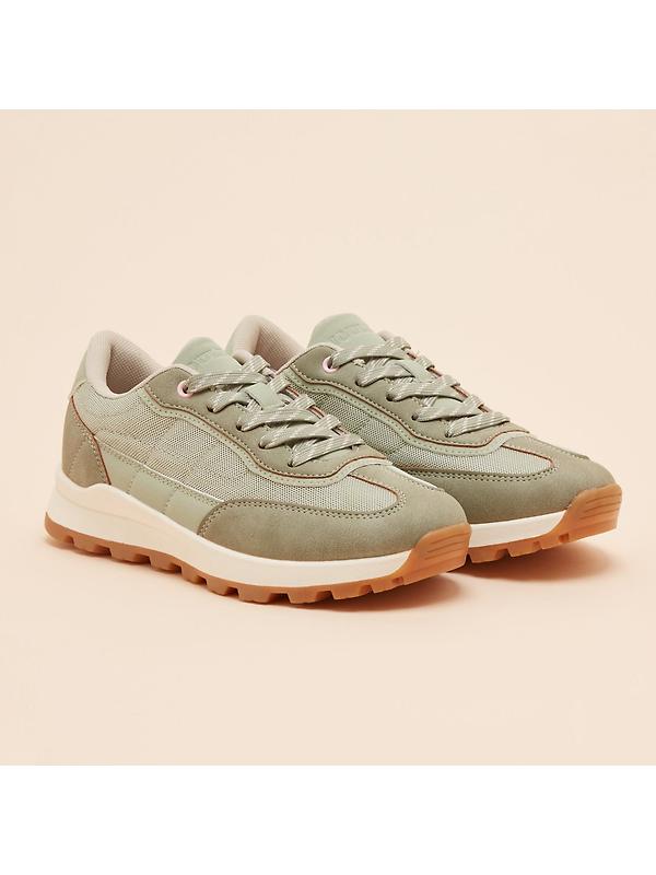Joules Women's Parkfield Trainers - Khaki Green Image 2